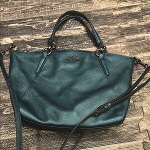 Coach Teal Leather Women's Bag